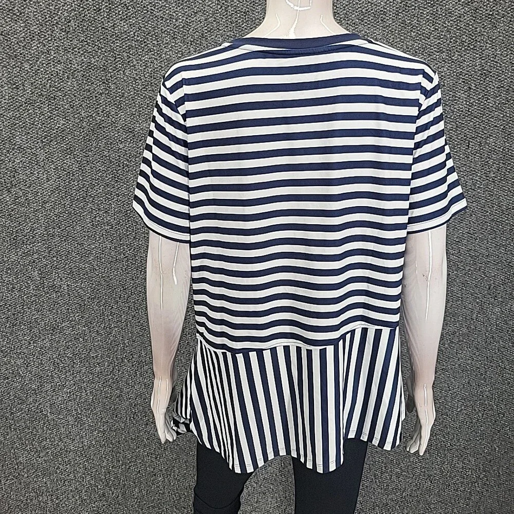 Cuddl Duds Womens Flexwear Asymmetric Hem Top Medium Size Tee Shirt